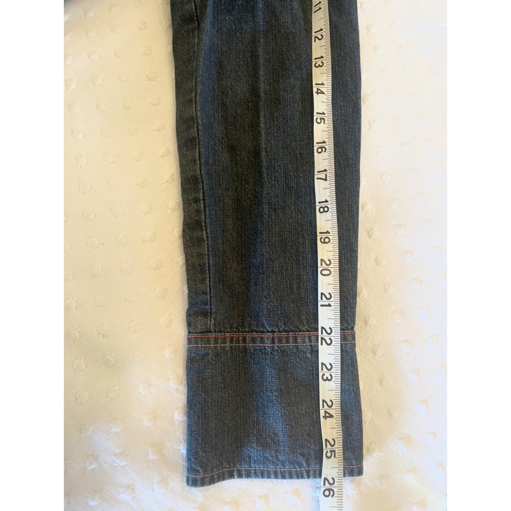 Jones Wear Jeans Size 12 Dark Wash Denim Blazer Floral Lined Cotton Jacket - Picture 7 of 8